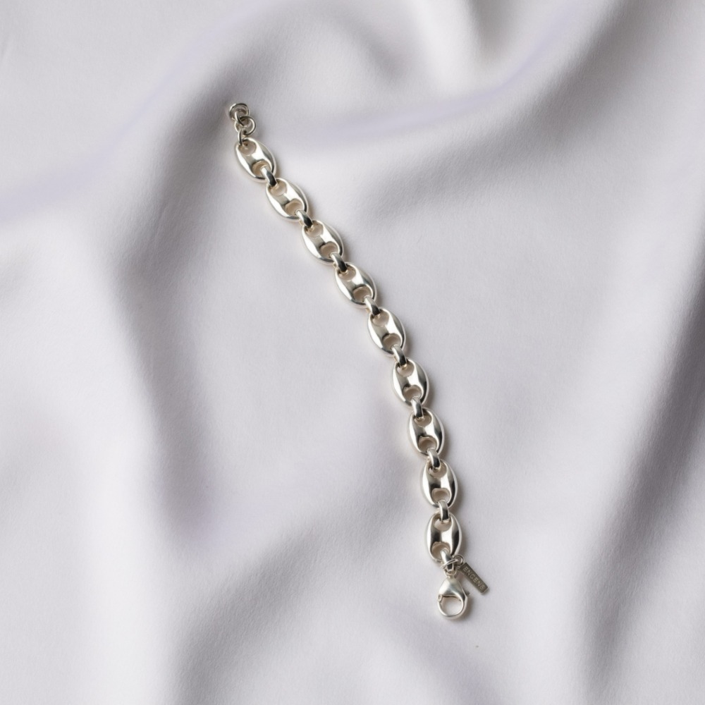 Medium puff chain link bracelets