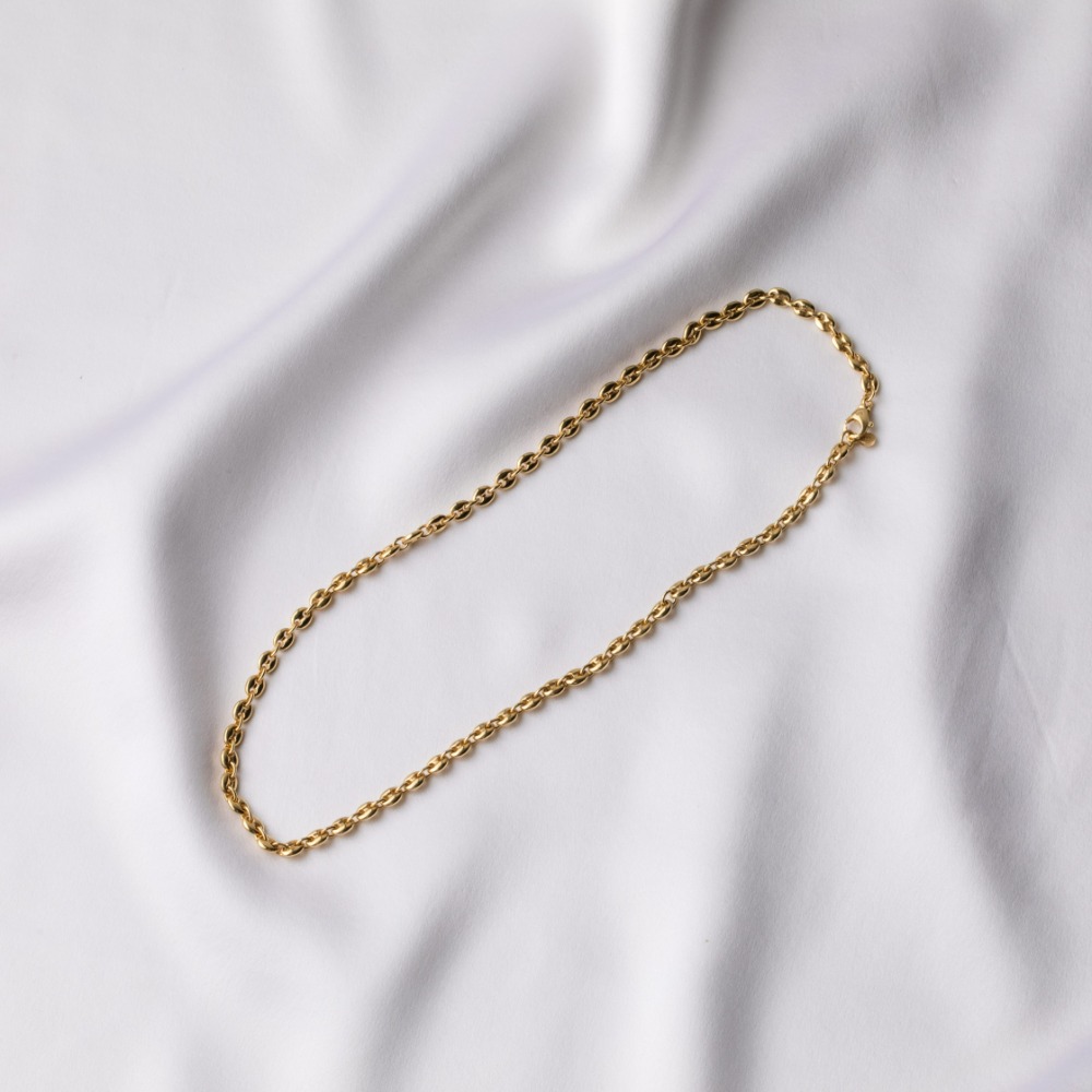 Mini puff chain link necklaces