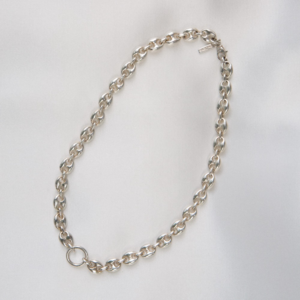 Small puff chain link necklaces