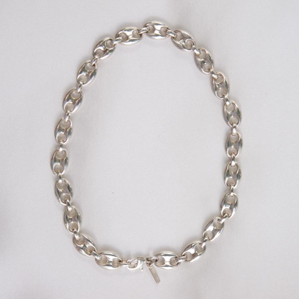Medium puff chain link necklaces